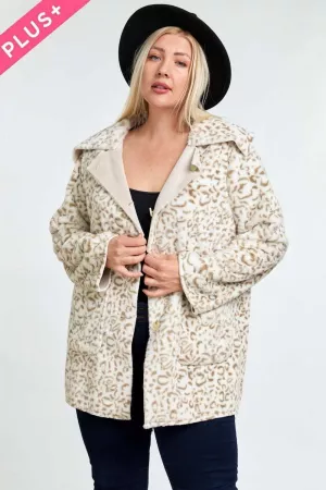 wholesale clothing leopard cozy longline jacket davi & dani