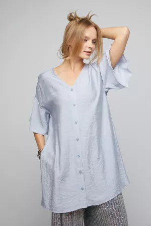 wholesale clothing solid basic two way longline blouse davi & dani