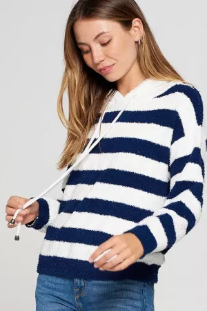 wholesale clothing stripe teddy pullover hoody davi & dani