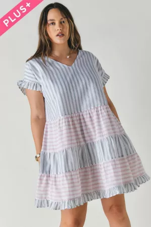 wholesale clothing plus striped mix and match dress davi & dani