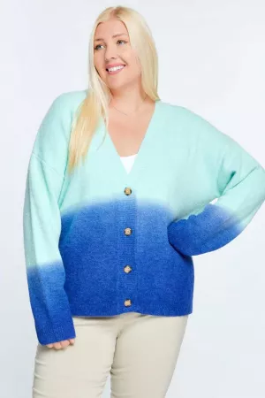 wholesale clothing oversize button down cropped dyed sweater cardigan davi & dani
