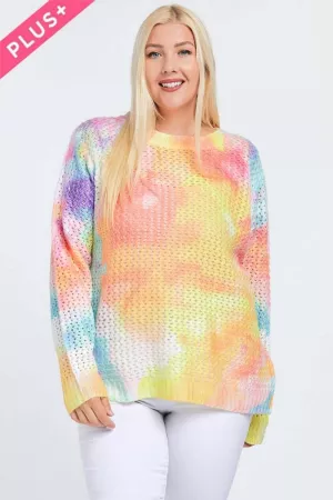 wholesale clothing multi color round neck long sleeve sweater davi & dani