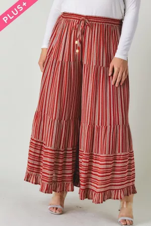 wholesale clothing plus striped casual pant davi & dani