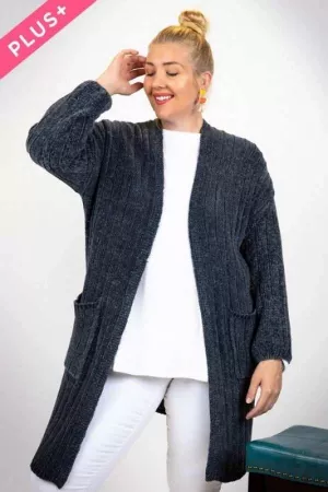 wholesale clothing thick textured knit longline cardigan davi & dani