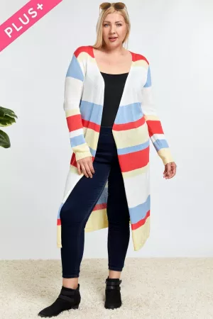 wholesale clothing stripe long sleeve open cardigan davi & dani