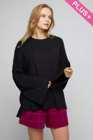 wholesale clothing plus dropped shoulders knit sweater davi & dani