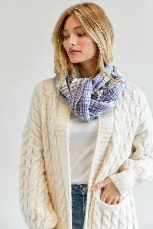wholesale clothing plaid long scarf davi & dani