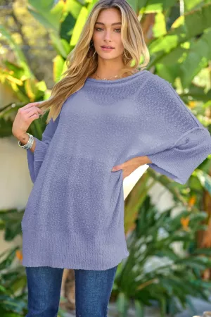 wholesale clothing solid round neck short sleeve sweater davi & dani
