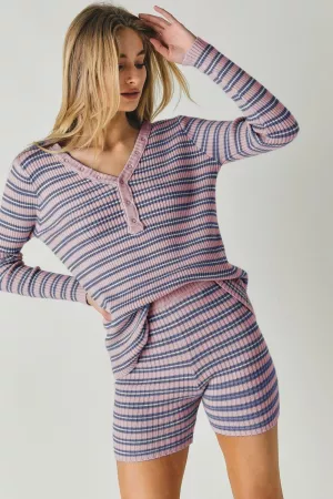wholesale clothing stripe knit short davi & dani