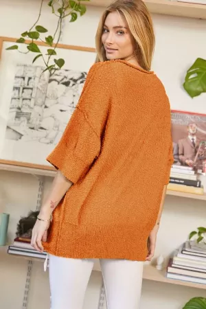 wholesale clothing solid round neck short sleeve sweater davi & dani