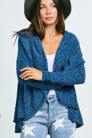 wholesale clothing marled pattern knit shaw cardigan davi & dani