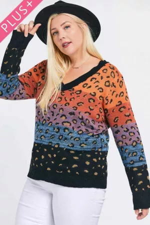 wholesale clothing multi color block v neck sweater davi & dani