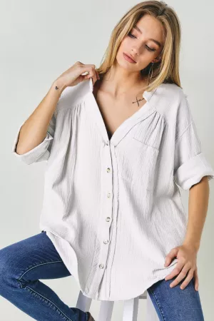 wholesale clothing solid button down long sleeve shirt davi & dani