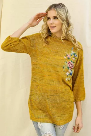 wholesale clothing rustic floral sweater tunic davi & dani