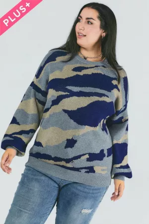 wholesale clothing plus pixel army camouflage sweater davi & dani