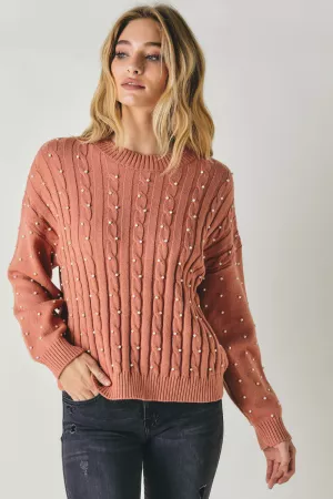 wholesale clothing solid round neck sweater davi & dani