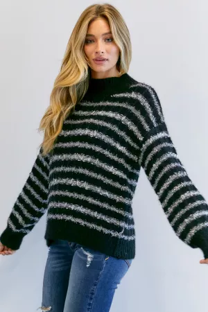 wholesale clothing stripe round neck sweater davi & dani