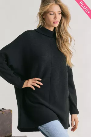 wholesale clothing plus solid turtle neck sweater davi & dani