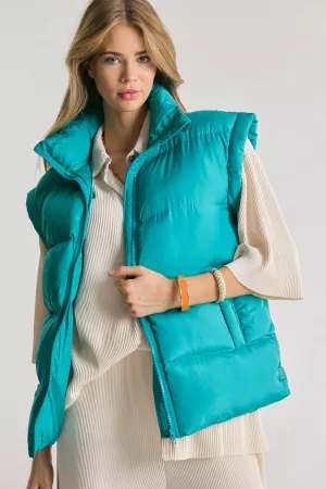 wholesale clothing solid sleeveless jacket with zipper davi & dani