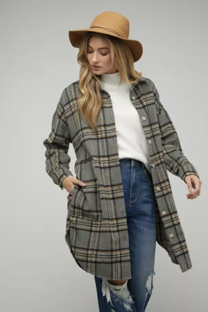wholesale clothing flannel button down jacket davi & dani