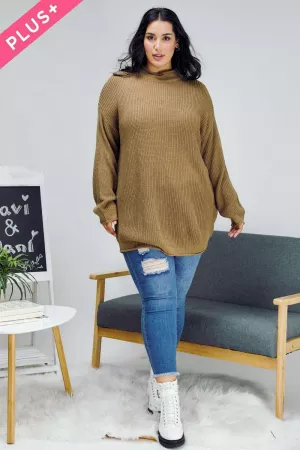 wholesale clothing plus solid mock neck sweater davi & dani