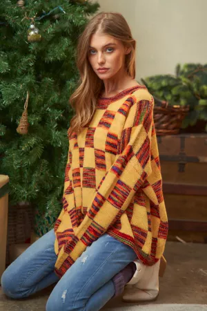 wholesale clothing thread checkered sweater top davi & dani