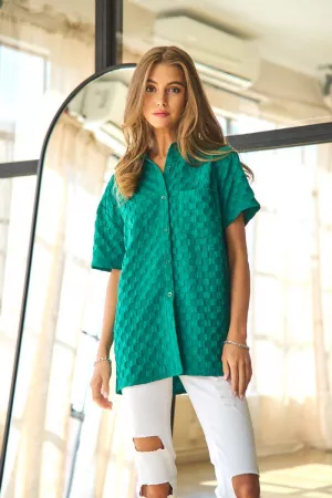 wholesale clothing textured button down shirt davi & dani
