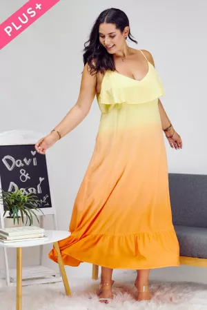 wholesale clothing plus color block sleeveless maxi dress davi & dani