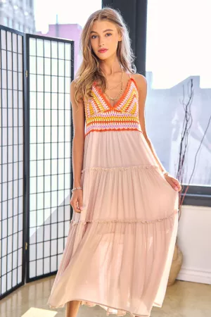 wholesale clothing ruffle tiers skirt maxi dress davi & dani