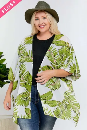 wholesale clothing tropial palm leaf kimono cardigan davi & dani