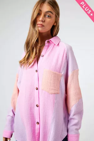 wholesale clothing plus button front shirt top davi & dani