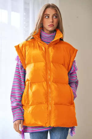wholesale clothing solid sleeveless zipper puffer down jacket vest davi & dani