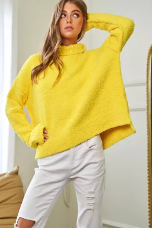 wholesale clothing soild cozy soft knit mock neck sweater top davi & dani