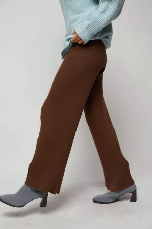 wholesale clothing solid ribbed wide leg bootcut casual pants davi & dani