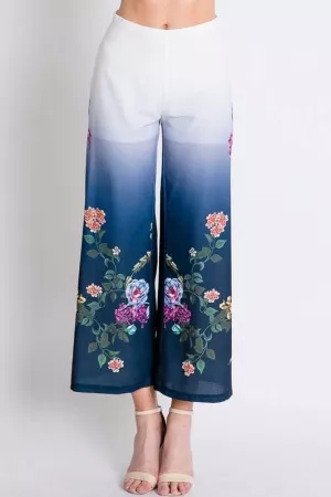 wholesale clothing floral print wide leg fashionable palazzo pants davi & dani