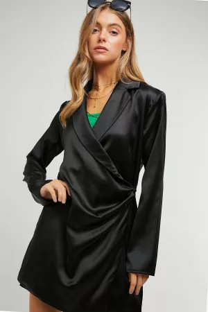 wholesale clothing side button wrap blazer dress davi & dani