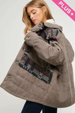 wholesale clothing plus front pocket button front jacket davi & dani
