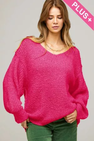 wholesale clothing plus textured oversized sweater davi & dani