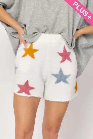 wholesale clothing plus star printed shorts with pockets davi & dani