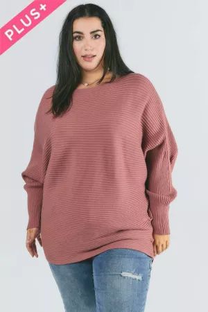 wholesale clothing plus solid round neck sweater davi & dani
