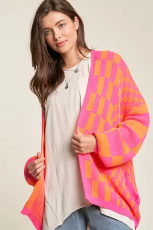wholesale clothing light weight checkerboard cardigan sweater jacket davi & dani