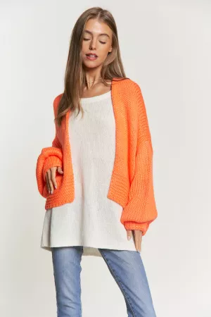 wholesale clothing chunky knit bell sleeve open sweater cardigan davi & dani