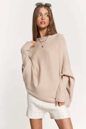 wholesale clothing mafulus oversized crewneck knit sweater top davi & dani