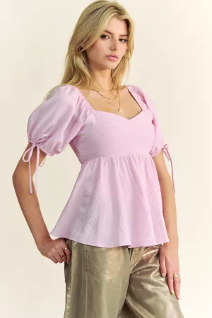 wholesale clothing elasticized peplum blouse top davi & dani