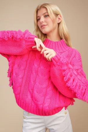 wholesale clothing frnge detail thick thread yarn sweater top davi & dani