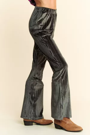wholesale clothing knit elastic waistband wide leg relaxed pants davi & dani