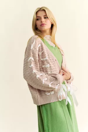 wholesale clothing textured balloon sleeve sweater cardigan davi & dani