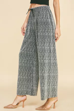 wholesale clothing textured pattern elastic wide leg long pants davi & dani