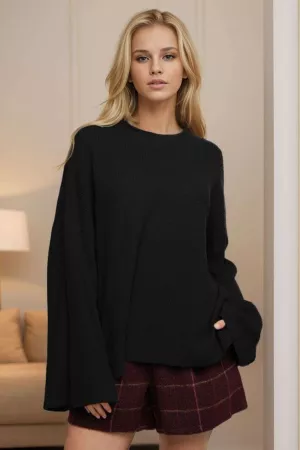 wholesale clothing dropped shoulders voluminous sleeves sweater davi & dani