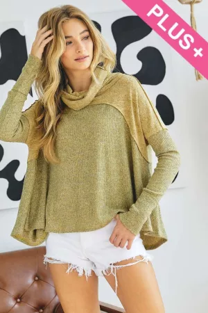 wholesale clothing solid turtle neck long sleeve top davi & dani